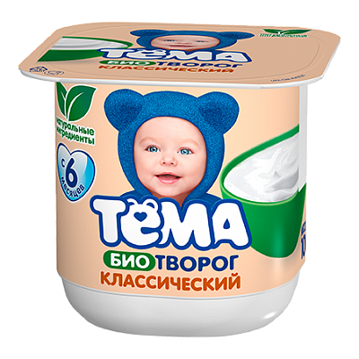 фото- Творог для малышей "Тёма" 5% 100г ст